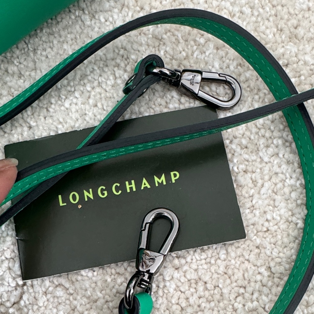 Longchamp LePliage Xtra Xs Leather Green Crossbody Bag - Picture 10 of 16